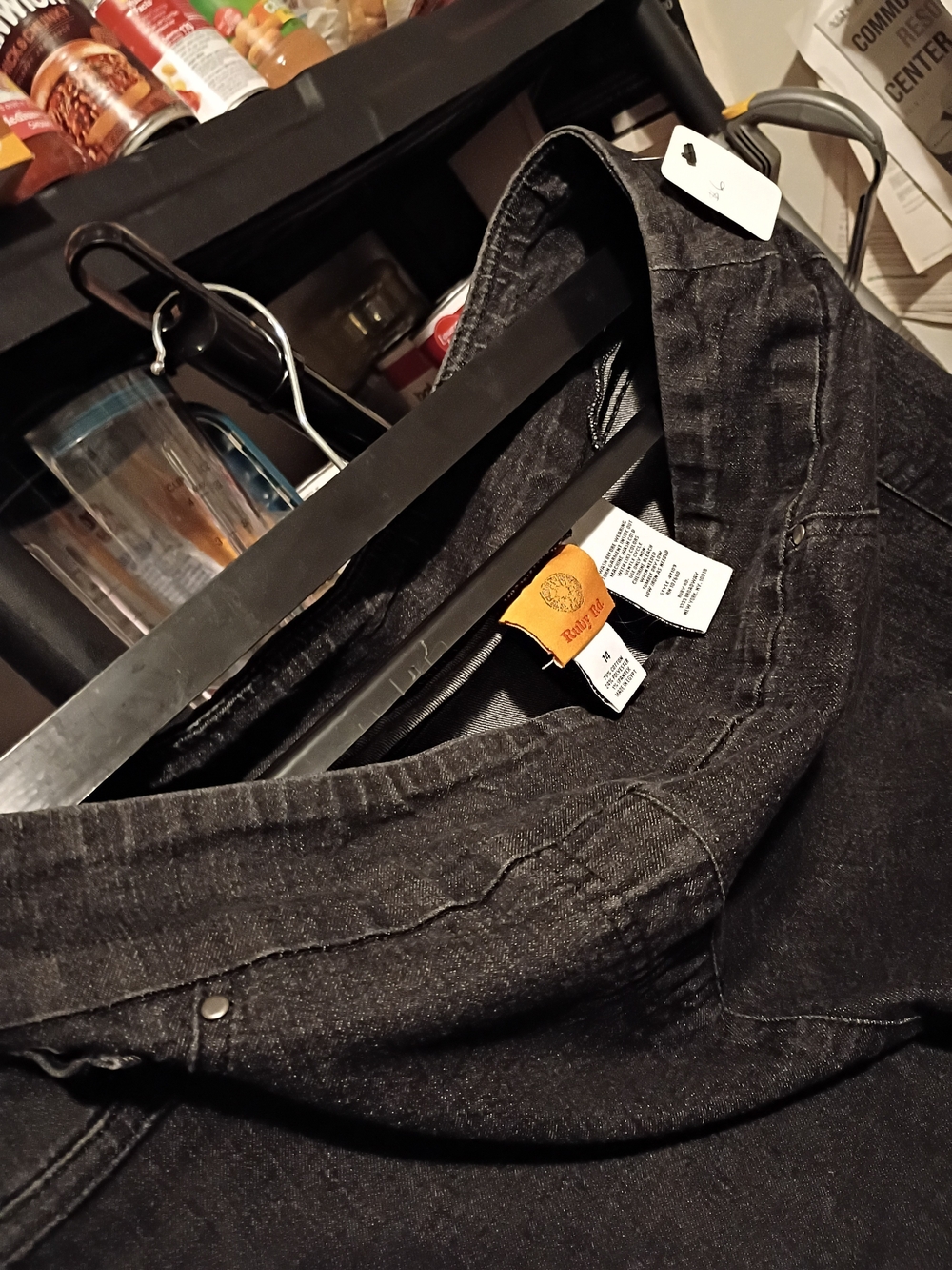 Ruby Rd. Women's Straight Leg Jeans in Dark Black Denim